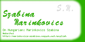 szabina marinkovics business card